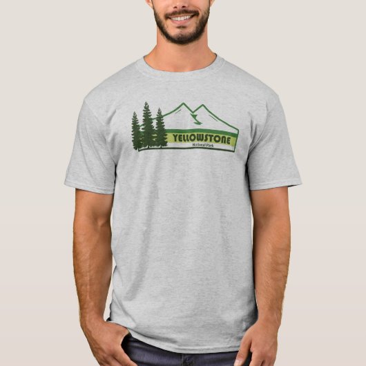 T-shirt Parc national de Yellowstone Grandes vertes (Devant)
