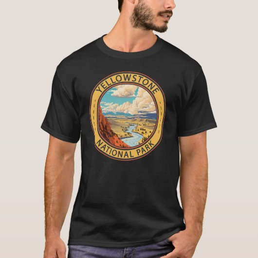 T-shirt Parc national de Yellowstone Hayden Valley Travel  (Devant)