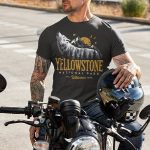T-shirt Parc national de Yellowstone Loup époustouflant