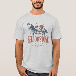 T-shirt Parc national de Yellowstone Montagnes Wolf Montag