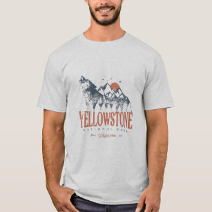 T-shirt Parc national de Yellowstone Montagnes Wolf Montag