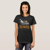 T-shirt Parc national de Yellowstone Montagnes Wolf Vintag (Devant entier)