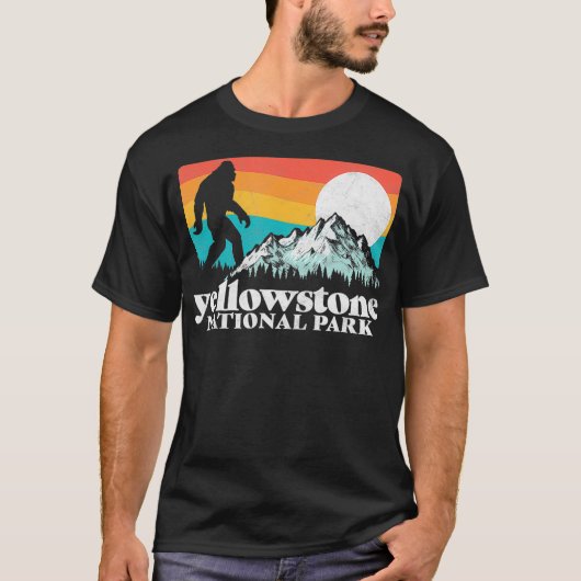 T-shirt Parc national de Yellowstone Monts Bigfoot (Devant)