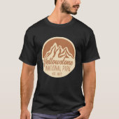 T-shirt Parc national de Yellowstone Randonnée Camping (Devant)