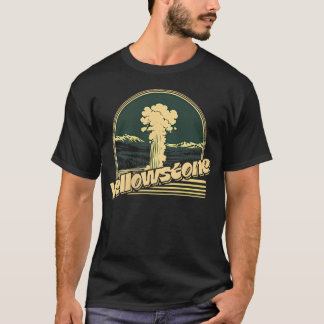 T-shirt Parc national de Yellowstone Retro ( Sur le devant
