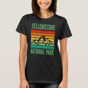 T-shirt Parc national de Yellowstone Retro Vintage Sunset