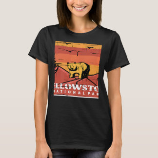 T-shirt Parc national de Yellowstone Souvenir Grizzly Bear