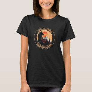 T-shirt Parc national de Yellowstone, Sunset Wolf Art, Cer