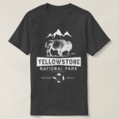 T-shirt Parc national de Yellowstone US Bison Buffalo Vint (Design devant)