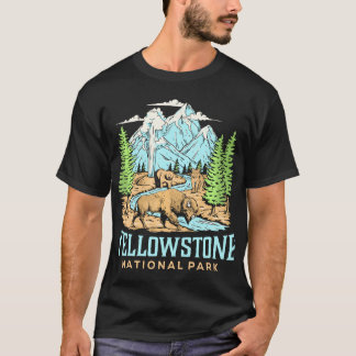 T-shirt Parc national de Yellowstone Us Wolf Bison Bear Vi