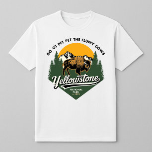 T-shirt Parc national de Yellowstone Vaches à bouffées