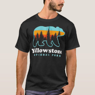 T-shirt Parc national de Yellowstone Wyoming Bear Hommes F