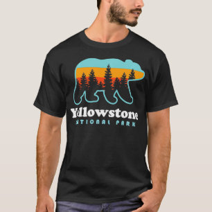 T-shirt Parc national de Yellowstone Wyoming Ours Hommes F