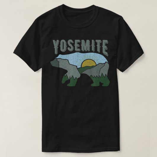 T-shirt Parc national de Yosemite avec Bear Adventure Life (Design devant)