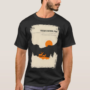 T-shirt Parc national de Yosemite Californie Nature Minima