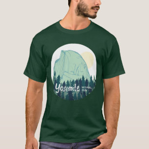 T-shirt Parc national de Yosemite Demi-Dôme Vert Turquoise