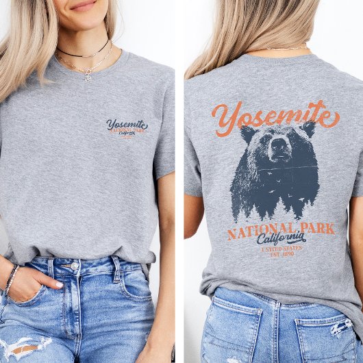 T-shirt Parc national de Yosemite en Californie Ours noir