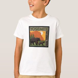 T-shirt Parc national de Yosemite Famille d'ours