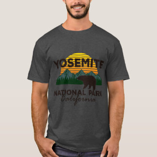 T-shirt Parc national de Yosemite Sierra Nevada Ours noir