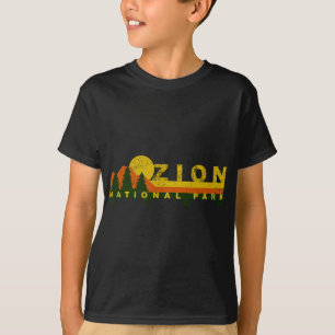 T-shirt Parc national de Zion Sunny Mountain Treeline