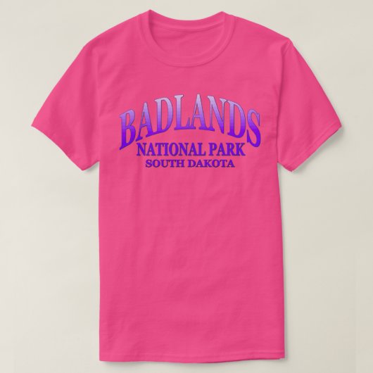 T-shirt Parc national des Badlands Dakota du Sud (Design devant)