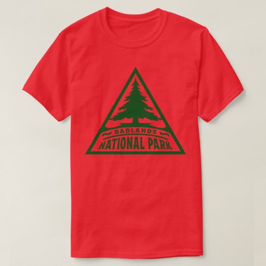 T-shirt Parc national des Badlands Triangle vert (Design devant)