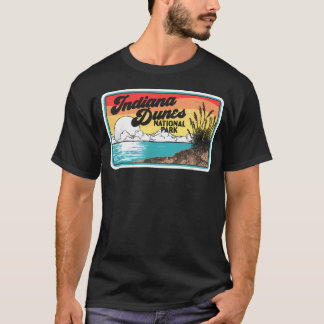 T-shirt Parc national des dunes de l'Indiana Rétro Vintage