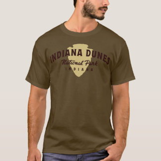 T-shirt Parc national des dunes d'Indiana Texte Arté Brown