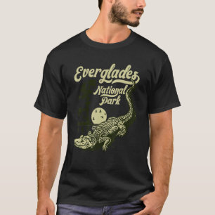 T-shirt Parc national des Everglades Crocodile Vintage All