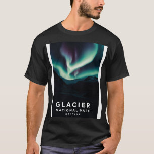 T-shirt Parc national des Glaciers Aurora Borealis