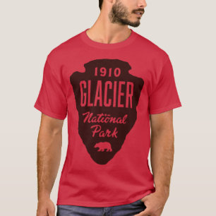T-shirt Parc national des Glaciers Bear Arrowhead Brown