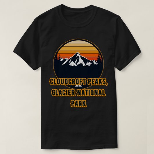 T-shirt Parc national des Glaciers Cloudcroft Peaks (Design devant)