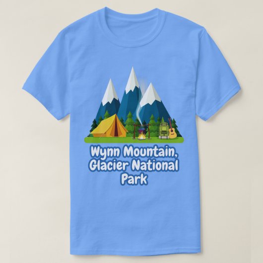 T-shirt Parc national des Glaciers de Wynn Mountain (Design devant)