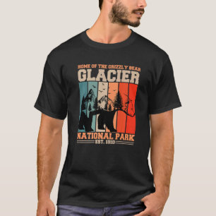 T-shirt Parc national des Glaciers Grizzly Bear Randonnée