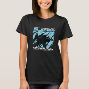 T-shirt Parc national des Glaciers Grizzly Bear Randonnée