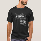 T-shirt Parc national des Glaciers Lac caché Vue sur Monta (Devant)