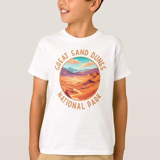 T-shirt Parc national des Great Sand Dunes Cercle en détre (Devant)