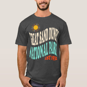 T-shirt Parc national des Great Sand Dunes Typographie rét