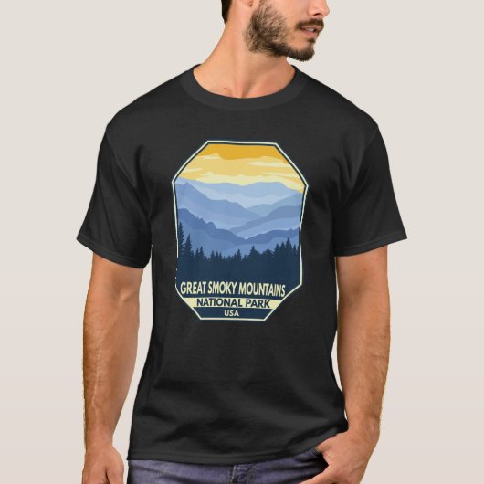 T-shirt Parc national des Great Smoky Mountains Minimal Ré (Devant)