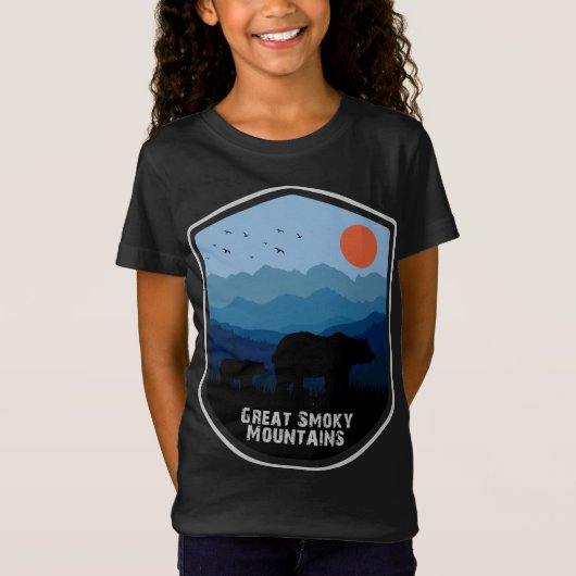 T-Shirt Parc national des Great Smoky Mountains, Retro Our (Devant)