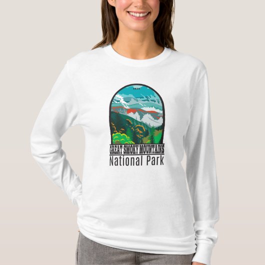 T-shirt Parc national des Great Smoky Mountains T-Shi Vint (Devant)