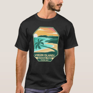 T-shirt Parc national des Îles Vierges Emblème rétro minim