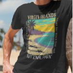 T-shirt Parc national des Îles Vierges Trunk Bay en état d<br><div class="desc">Design vectoriel des îles Vierges. Le parc occupe la majorité de St. John,  l'une des îles Vierges américaines.</div>