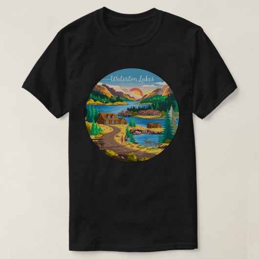T-shirt Parc national des Lacs-Waterton (Design devant)