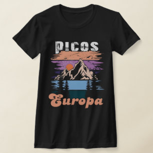 T-shirt Parc national des Picos de Europa à la mode Rétro