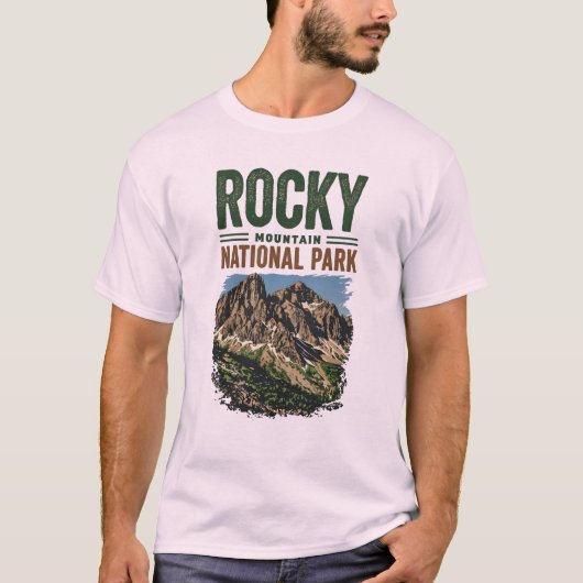 T-shirt Parc national des Rocheuses (Devant)