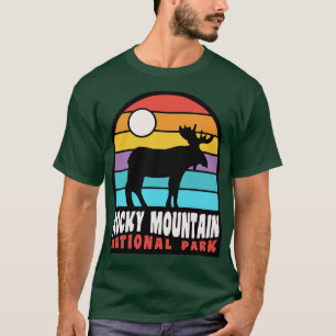 T-shirt Parc national des Rocheuses Badge d'orignal