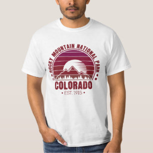 T-shirt Parc national des Rocheuses Colorado Retro