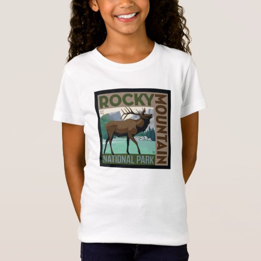 T-Shirt Parc national des Rocheuses | Elk (Devant)