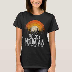 T-shirt Parc national des Rocheuses Style rétro Vintage